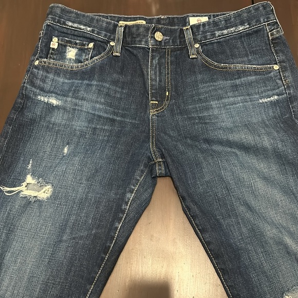 AG The Ex-Boyfriend Slim Slouchy Slim Distressed Jeans Women’s Size 30 - Picture 11 of 14